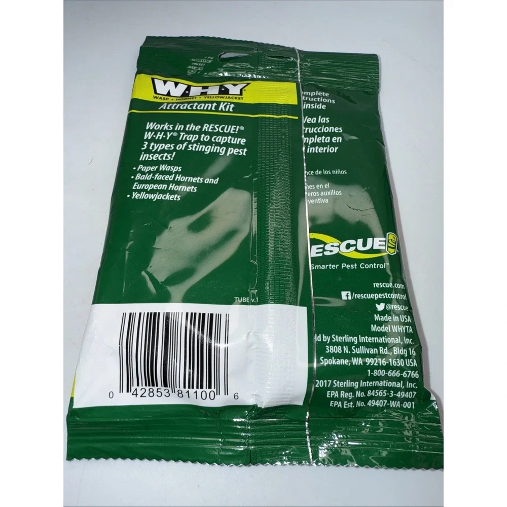 RESCUE W.H.Y Attractant Kit For Wasp 2 Week Supply New